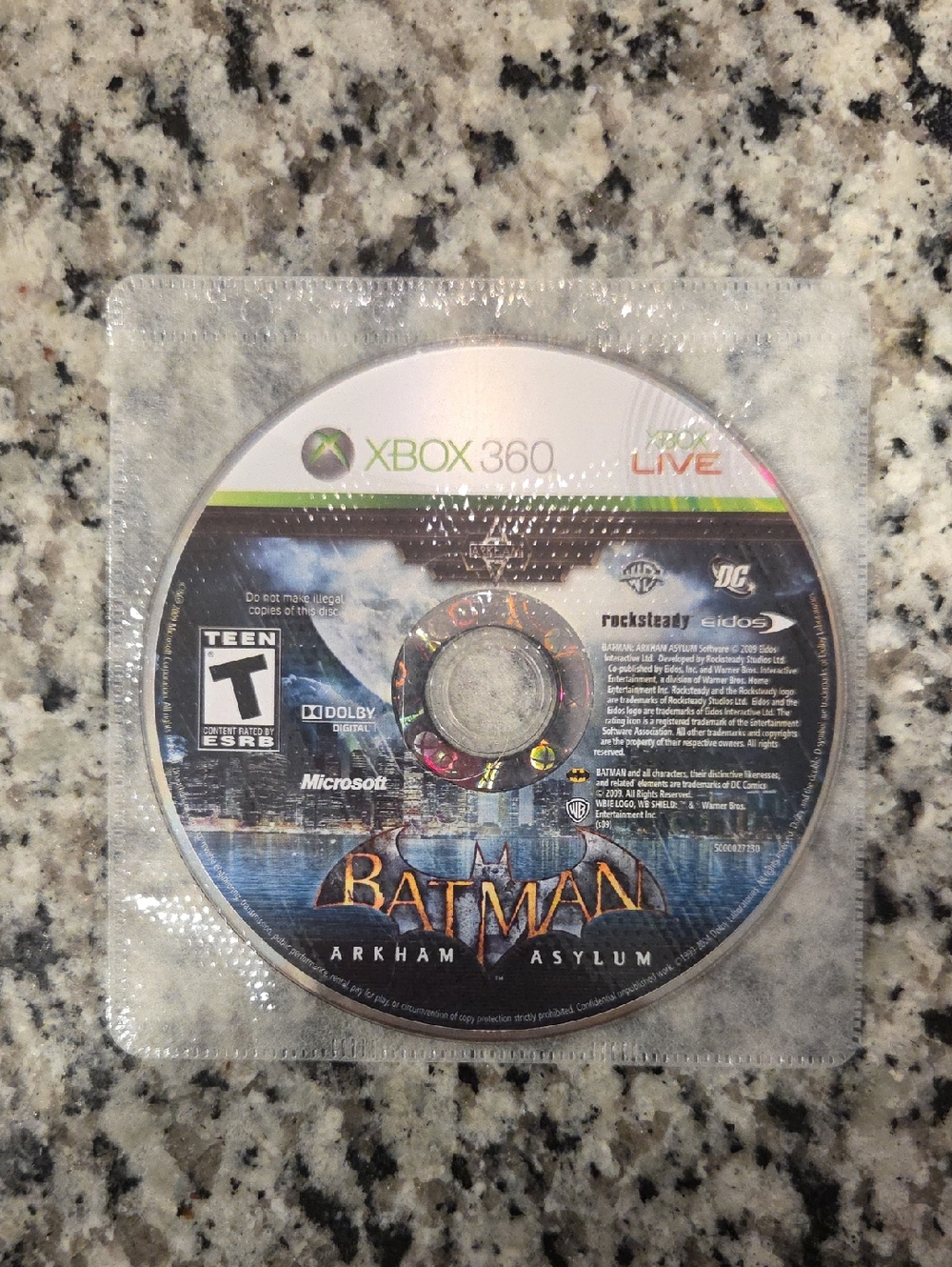 Batman: Arkham Asylum Xbox 360 Disc - NO CASE
